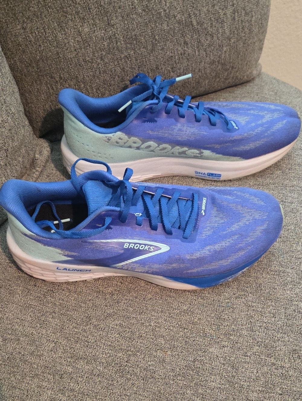Brooks Blue Running Shoes with Light Teal Accents
